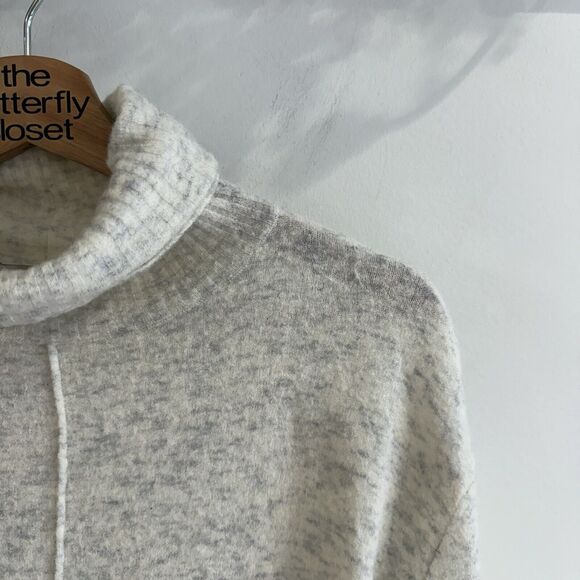 Athleta Transit Pullover Turtleneck Light Grey Heather Small KS - Picture 2 of 5